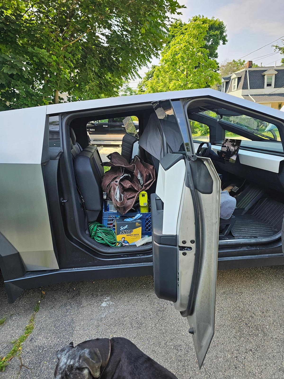 Cybercab Robotaxi Introducing the MARSACCS Cybertruck Pet Cover for Dogs & Pets – Share Your Thoughts! 20240614_095314