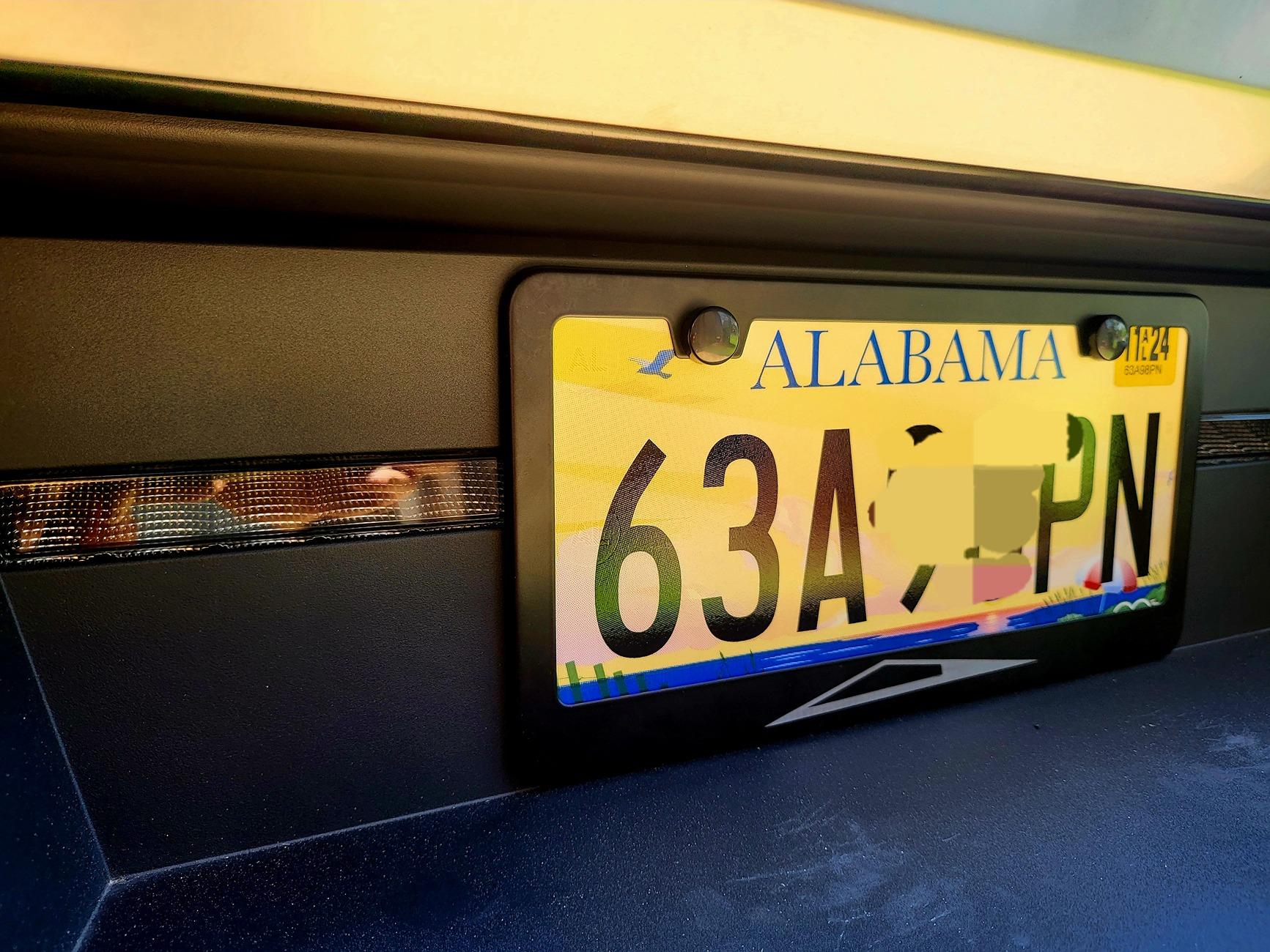 Cybercab Robotaxi ? Cybertruck Silhouette License Plate Frame; laser etched on stainless steel 20240713_125528