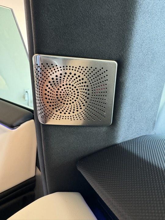 Cybercab Robotaxi How do you like these speaker area stainless covers 3793e350485342085aa44078f5c44e8