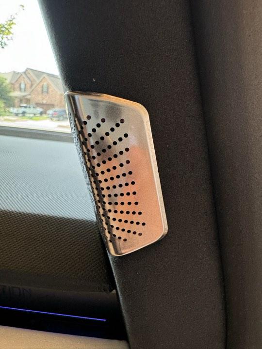 Cybercab Robotaxi How do you like these speaker area stainless covers 6f804ba3671fe9742be083ae87c7887