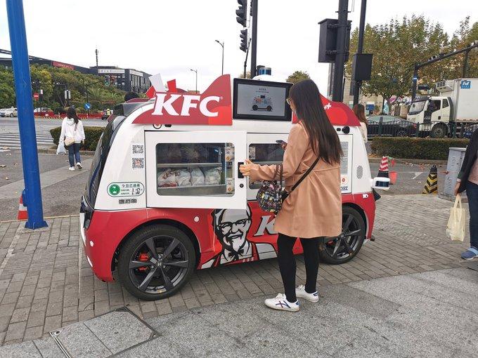 Cybercab Robotaxi KFC introduces self-driving trucks chicken