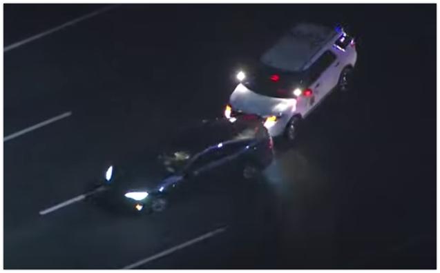 Cybercab Robotaxi Stolen Tesla Model S Leads Police On Wild Pursuit CHP's PIT maneuver ends bizarre police chase involving possible stolen Tesla - YouTube 2021-12