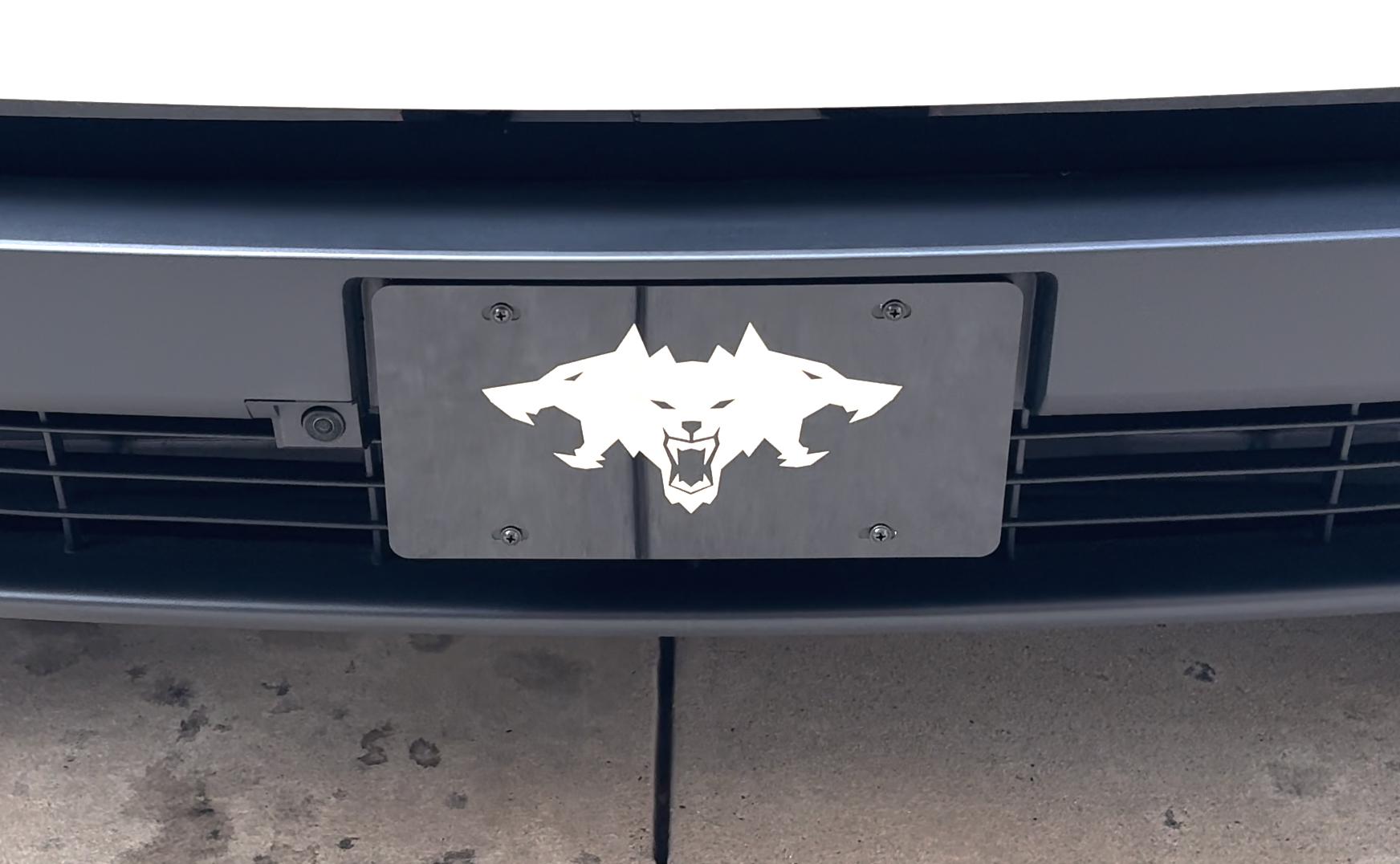 Cybercab Robotaxi ? CYBERBEAST Cerberus Vanity License Plate club-vanity-cyberbeast-front