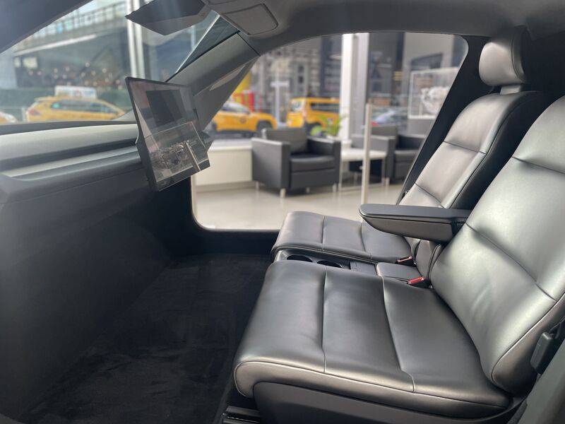 Cybercab Robotaxi Cybercab arrives in NYC! cybercab nyc tesla showroom 5