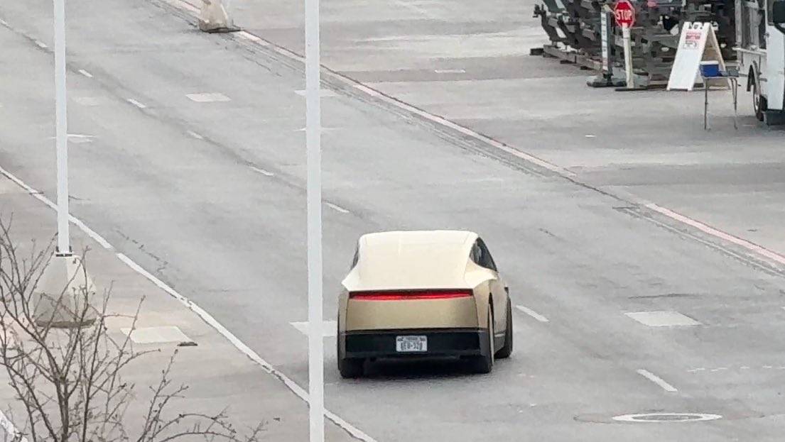 Cybercab Robotaxi Cybercab test driving at Giga Texas (Model 3 size comparison) -- Video / Photos (11/27/24) cybercab test driving giga texas 2