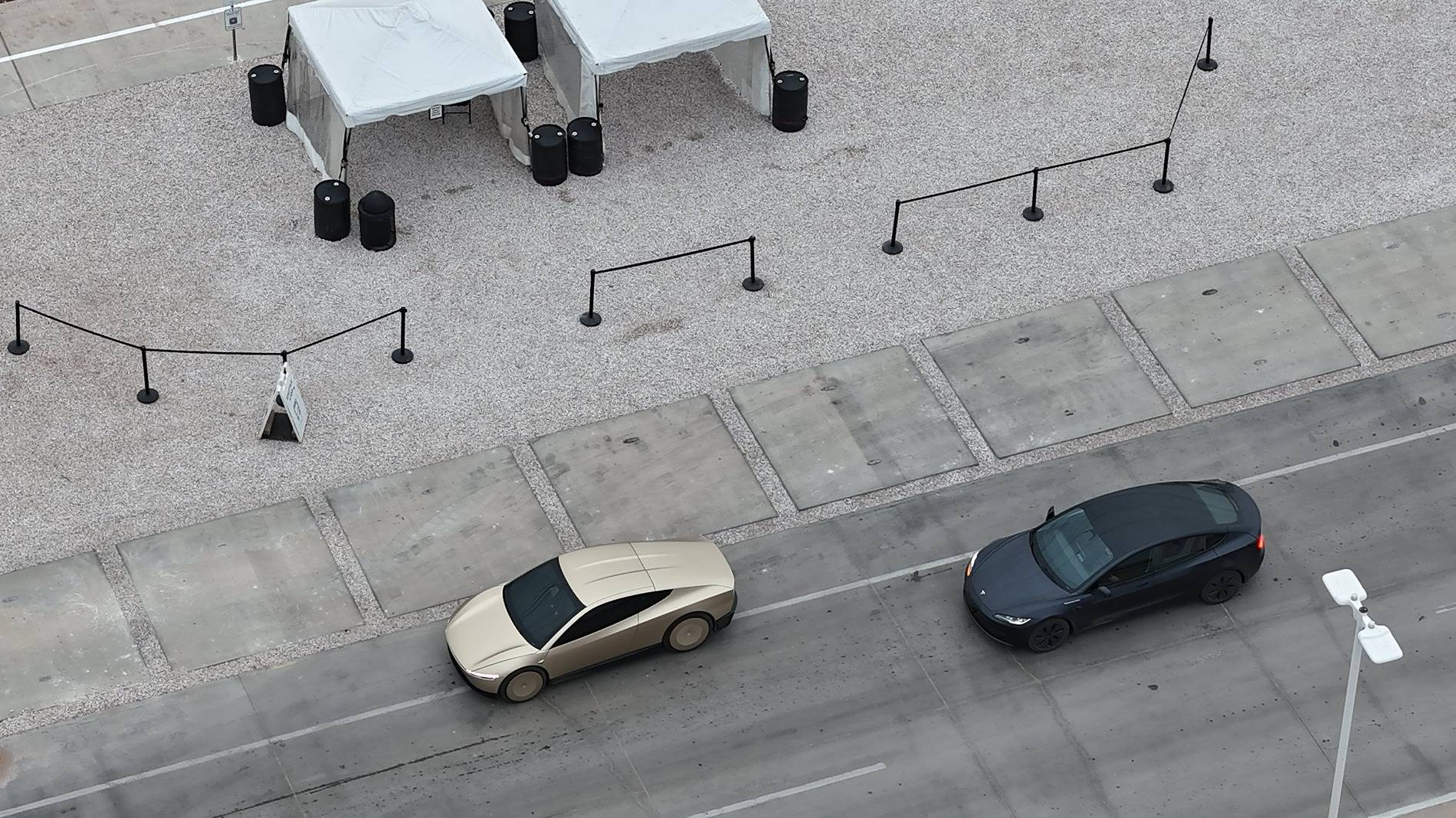 Cybercab Robotaxi Cybercab Testing Video at Giga Texas (Week of December 9, 2024) cybercab vs model 3 size comparison3