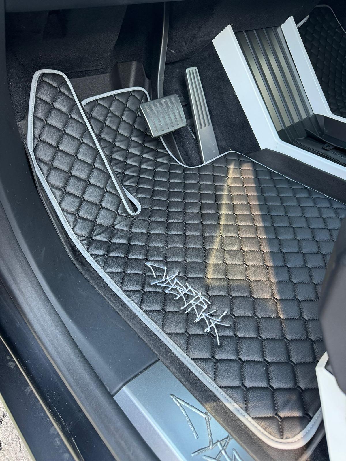 Cybercab Robotaxi Leather Car Floor Mats in Diamond / Color Options for Cybertruck -- by Premium-CarCover WhatsApp Image 2024-04-27 at 10.47.27