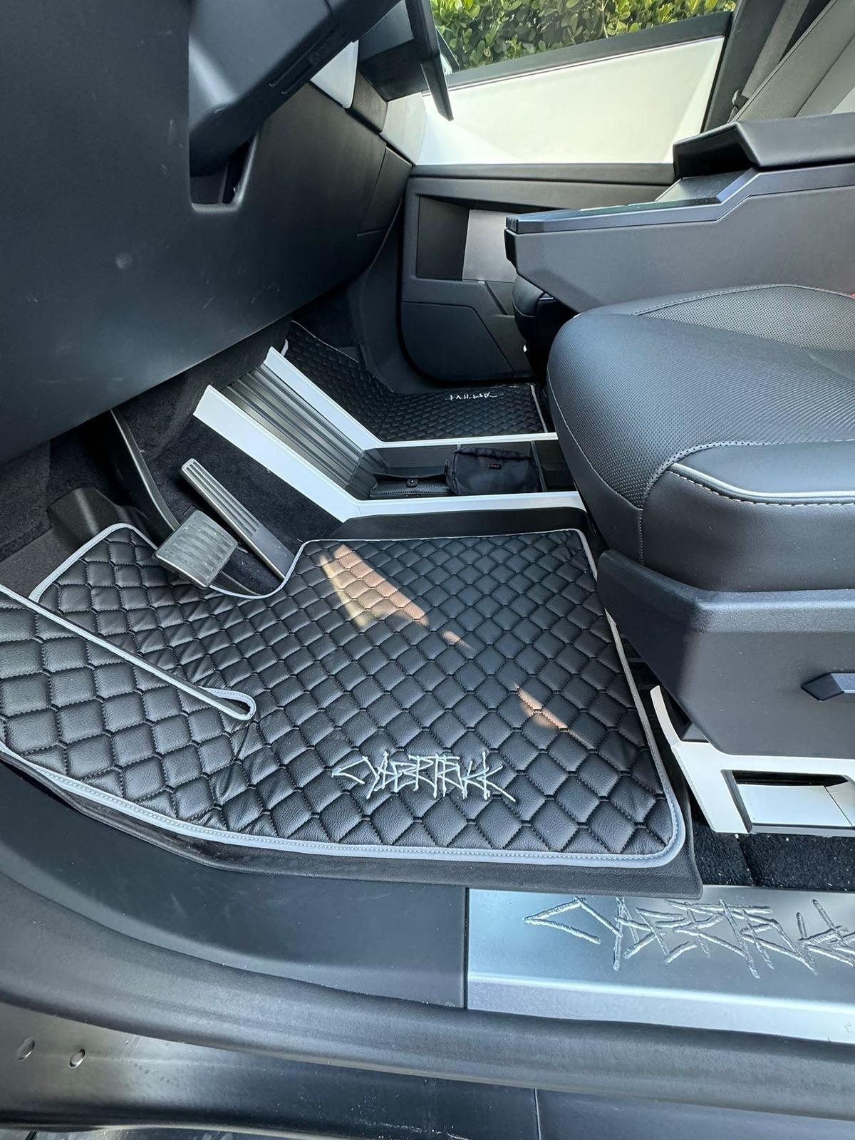 Cybercab Robotaxi Leather Car Floor Mats in Diamond / Color Options for Cybertruck -- by Premium-CarCover WhatsApp Image 2024-04-27 at 10.47.28